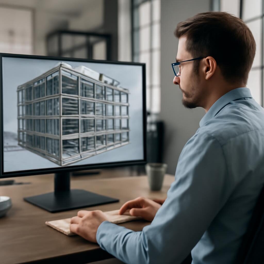 Niveaux de maturité BIM : architecte travaillant sur un modèle 3D détaillé