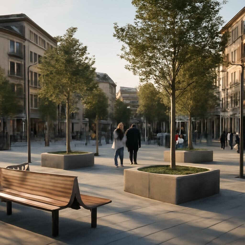 Espaces publics design urbain contemporain en Europe