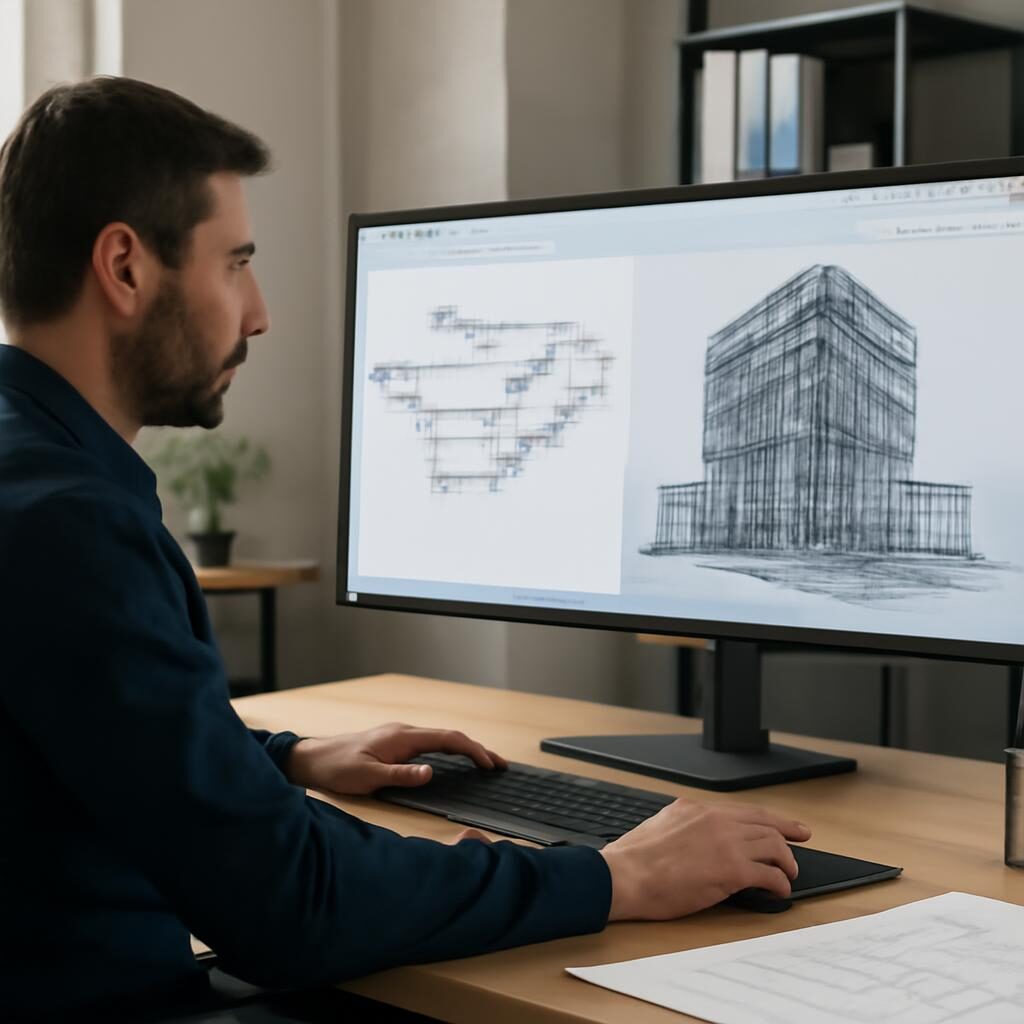Architecte travaillant sur Grasshopper modèle 3D paramétrique