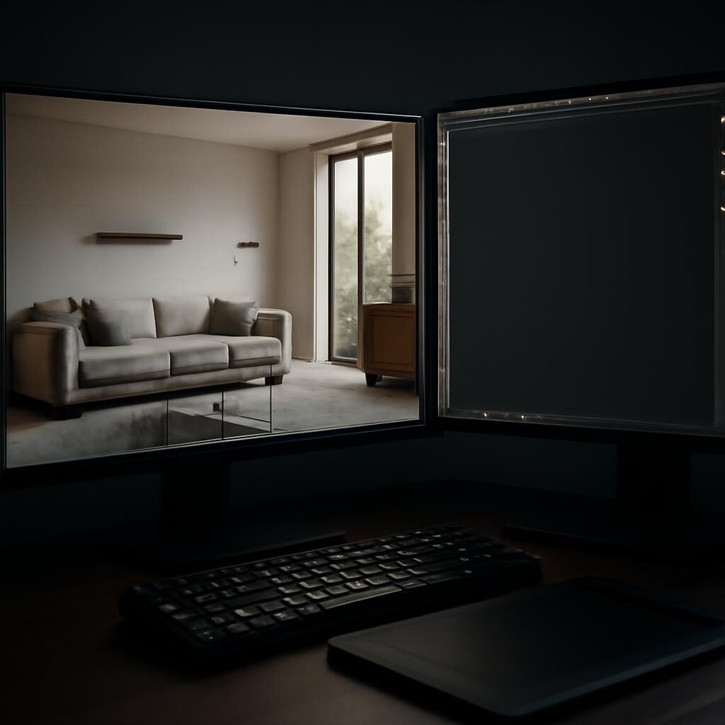 V-Ray vs Corona : poste de travail d'un architecte rendant un interieur photorealiste